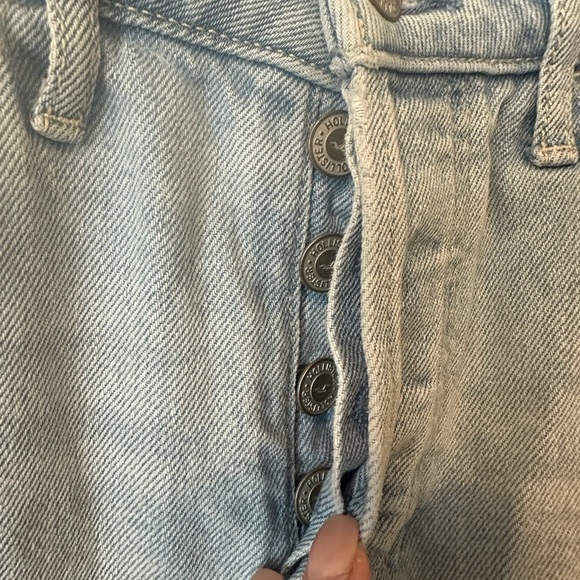 Hollister Light Blue Ripped Straight Leg Jeans - Picture 3 of 4